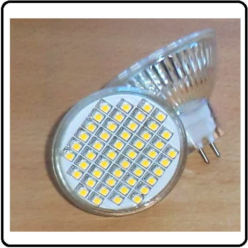 12V/48 SMD LED Pære MR16 Fatning varm/hvid