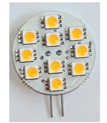 10 SMD LED G4 SPOT/ 2,0W-Varm/Hvid Type P
